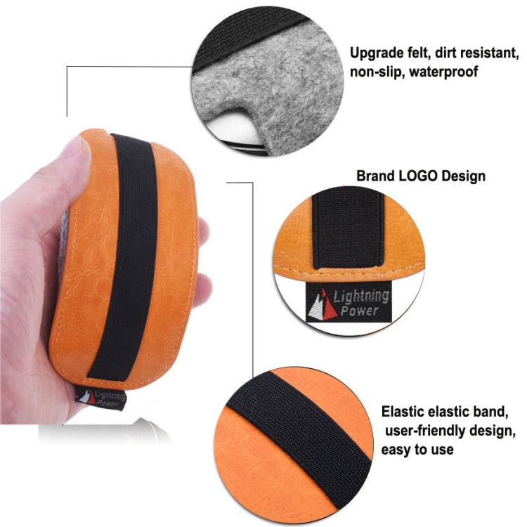 蘋果Magic Mouse 2 歐式鬆緊PU皮毛氈鼠標收納包