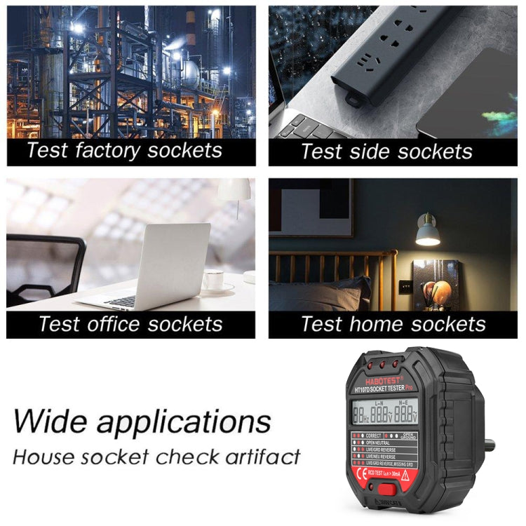 HABOTEST HT107D Multifunctional Digital Display Socket Tester