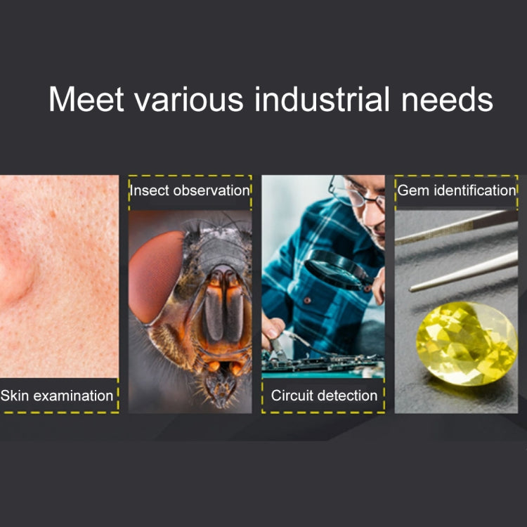 1600X變焦30萬像素高清2合一USB顯微鏡帶8顆燈珠 &台座