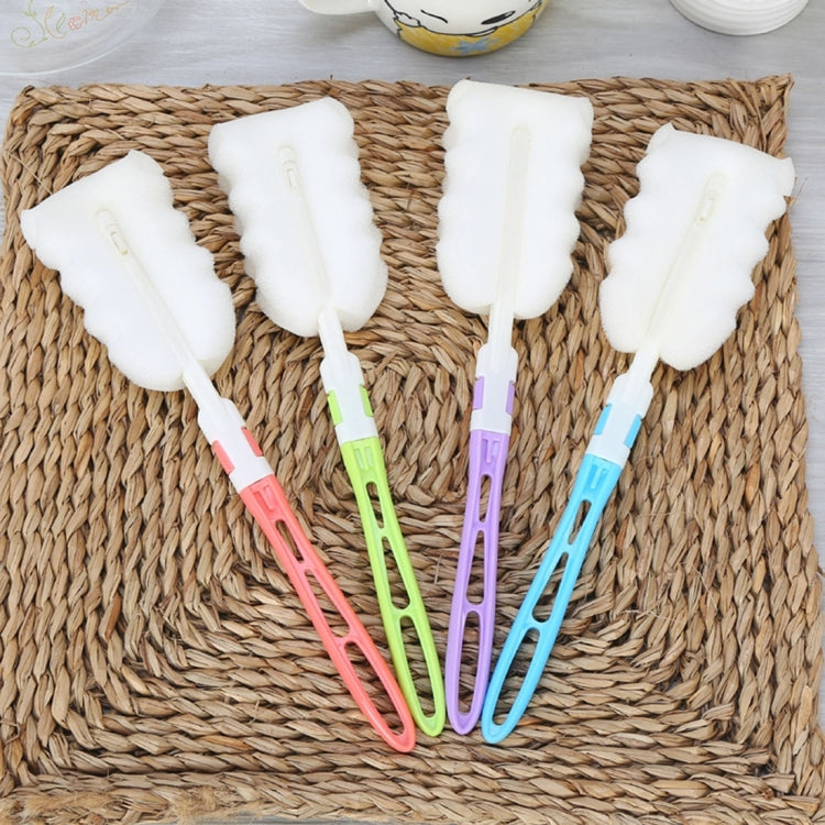 10個一賣  可拆卸手柄海綿清潔杯刷 / 洗杯刷，尺寸: 25.5x6cm，顏色隨機發貨