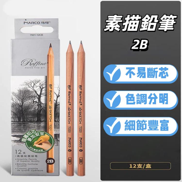 12pcs Drawing Writing Sketch Wooden Pencil Pre-sharpened 2B Art Graphite Pencils