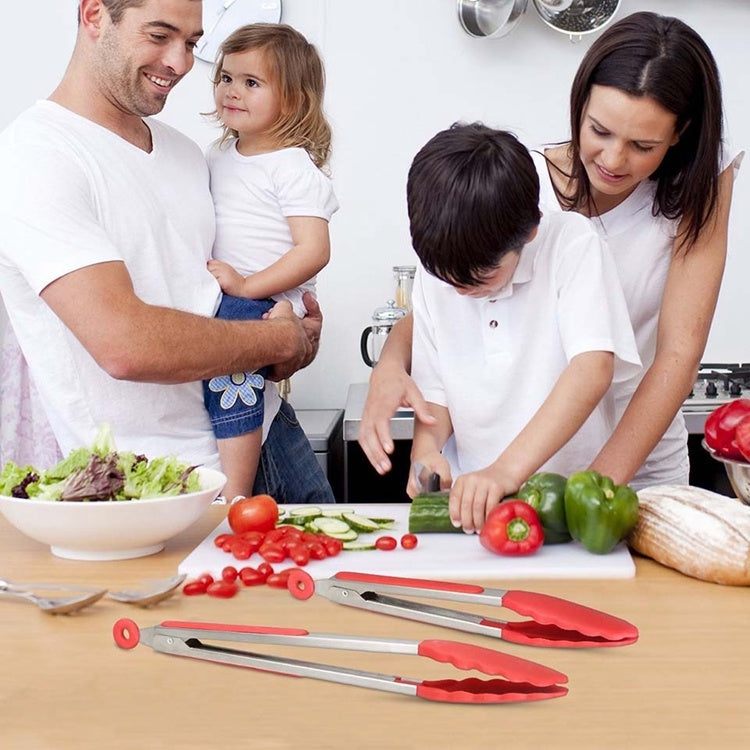 12寸 硅膠食物夾 BBQ燒烤夾麵包夾