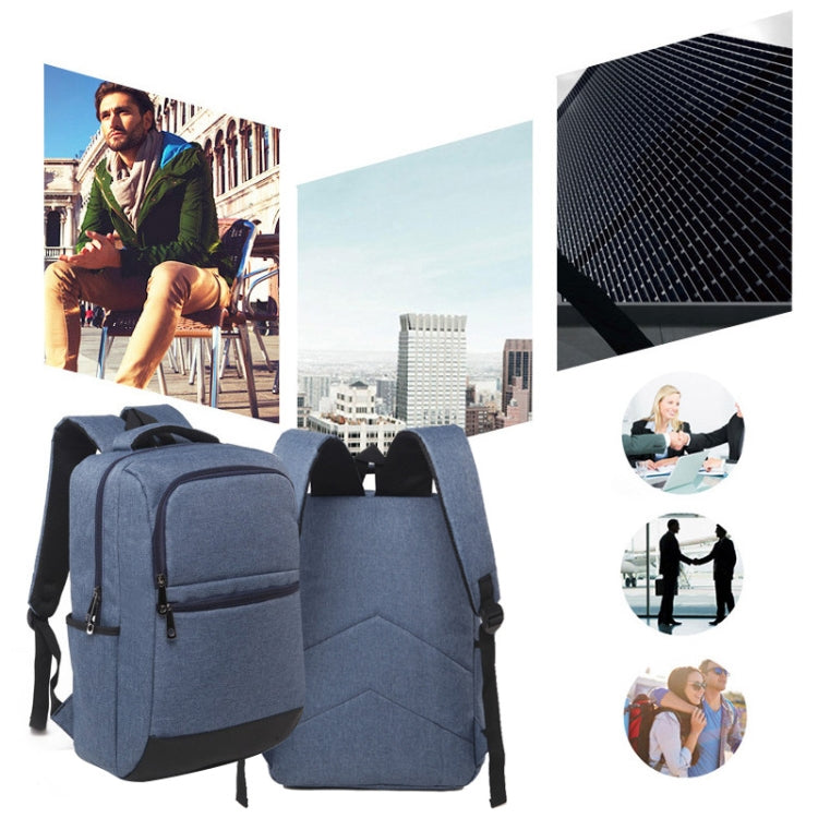 616款15.6英寸及以下 通用多功能牛津布筆記本電腦雙肩包，尺寸：42x30x11cm