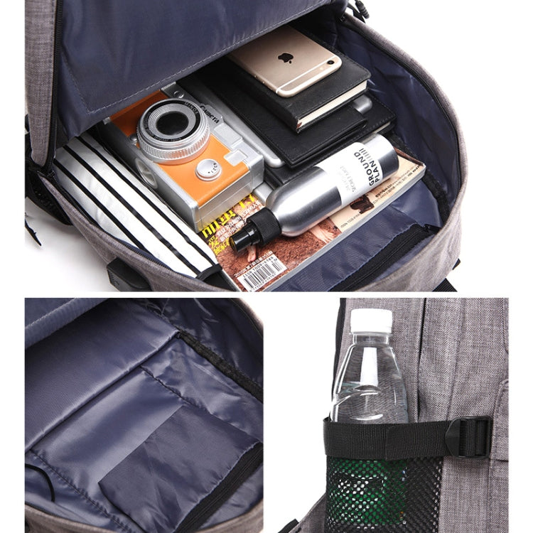 791-1款15.6英寸及以下 通用多功能牛津布電腦雙肩包學生包，帶外置USB充電接口，尺寸：46x32x12cm