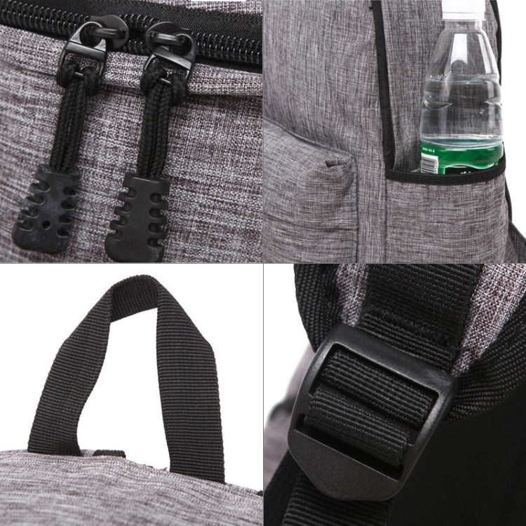 862款15.6英寸及以下 通用多功能帆布筆記本電腦雙肩包學生包，大號尺寸：42x29x13cm