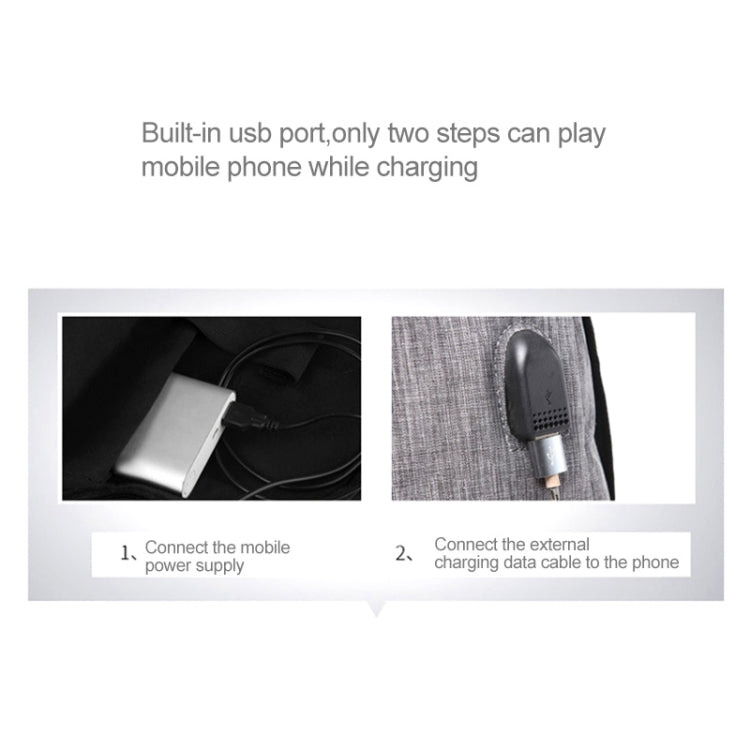 9012款15.6英寸及以下 通用多功能牛津布電腦雙肩包學生包，帶外置USB充電接口，尺寸：45x31x16cm