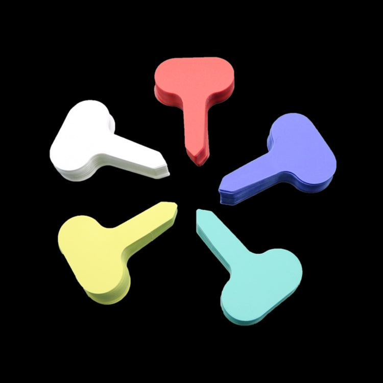 100片裝 花卉標籤園藝標籤防水小插牌插地標籤盆栽標籤，顏色隨機發貨