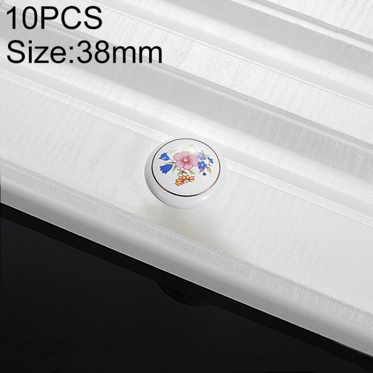 10個一賣 5085-大金圈喇叭花 單孔陶瓷櫥櫃拉手