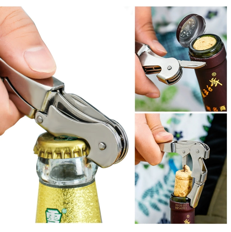 10pcs Multi-function Sea Horse Pattern Stainless Wine Bottle Opener, Can Opener Bottle Opener, Random Color Delivery