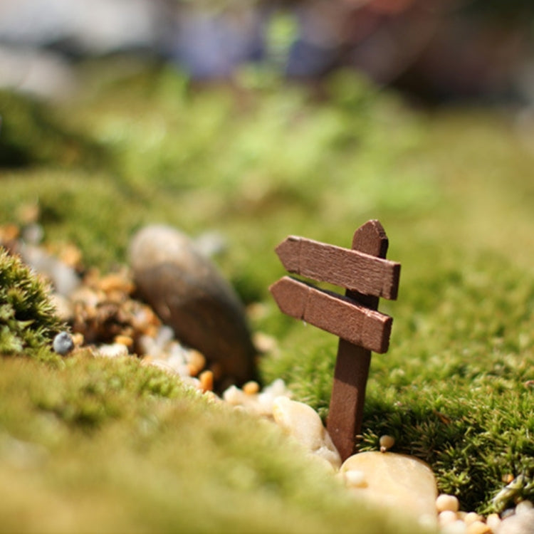 10pcs Mini Wooden Fences Signpost Garden Ornament DIY Plant Labels Pots Scenery Decoration Micro-landscape DIY Ornaments Multi-meat Wooden Ornaments, Random Color Delivery