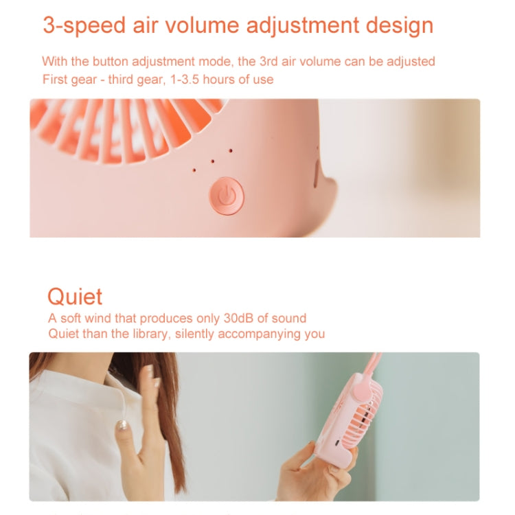 WT-F14 1200 mAh 迷你便攜樂寵風扇 3檔速度控制 兔