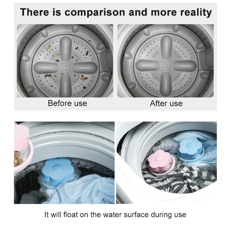 10pcs Plum-shaped Washing Machine Hair Removal Mesh Filter Bag Floating Style Washing Machine  Filtration Bag, Random Color Delivery