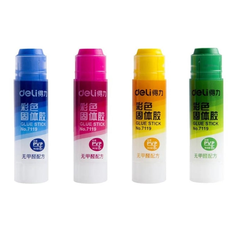 2個一賣 7119得力學校用品固體膠高粘度彩色無甲醛固體膠，顏色隨機發貨