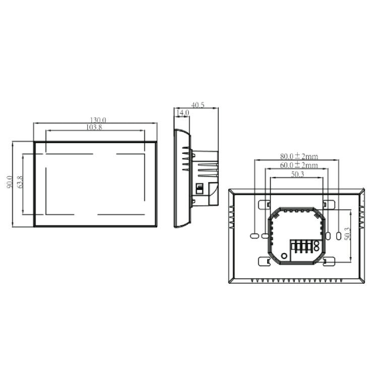 BHT-8000-GC 控制鍋爐採暖 節能環保智能家居溫控器負顯液晶显示屏 不帶WiFi