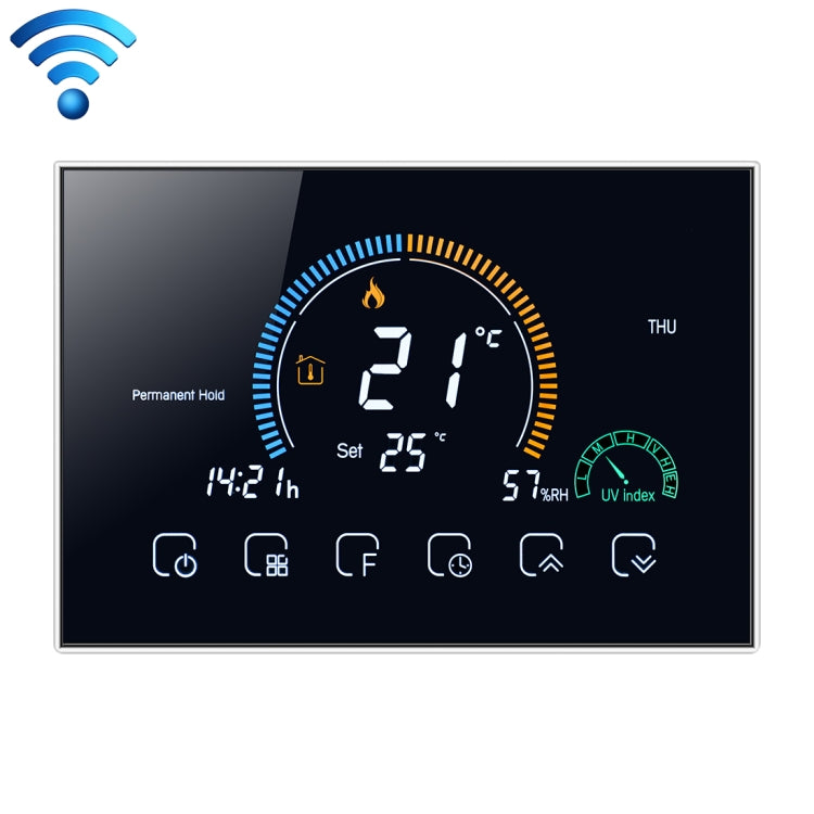 BHT-8000-GCLW 控制鍋爐採暖 節能環保智能家居WiFi溫控器負顯液晶显示屏 帶WiFi