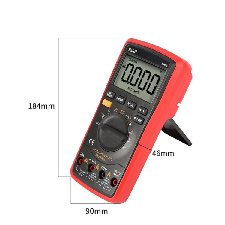 Kaisi K-890 專業液晶数字萬用表電動手持式数字萬用表測試儀