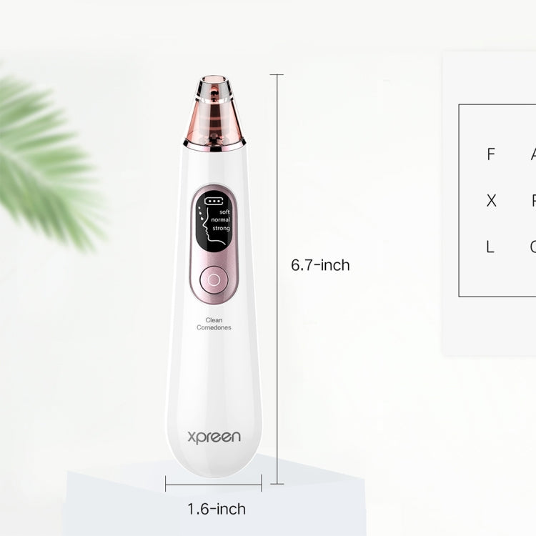 Xpreen 可充電毛孔清潔劑家庭面部美容設備帶LED屏幕和4探頭