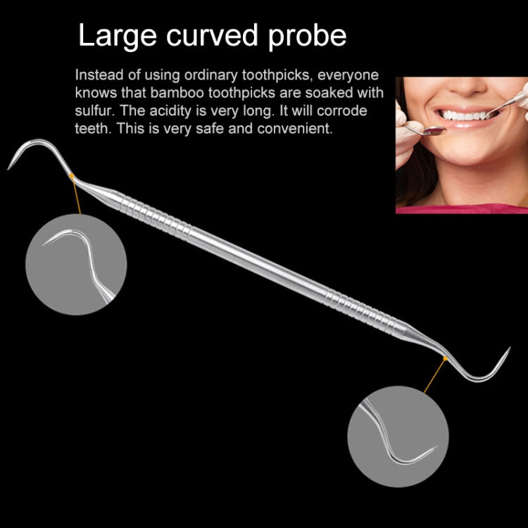 10個賣 不銹鋼大彎探針牙醫工具