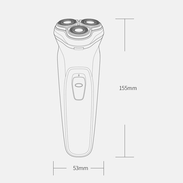 Original Xiaomi ENCHEN Water Proof Triple Rotary Double Ring Blade Shaving Head Electric Rechargeable Shaver For Men