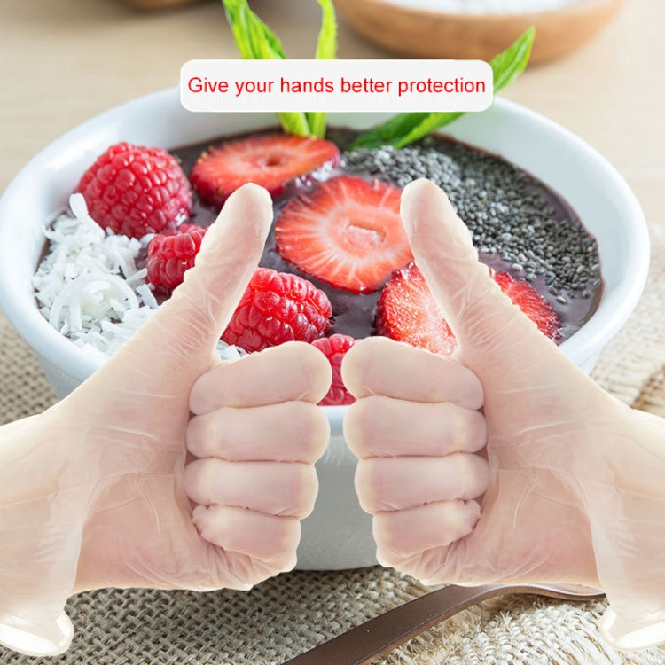 100隻一賣 一次性PVC檢查手套家用透明可觸屏防護手套，尺寸：S