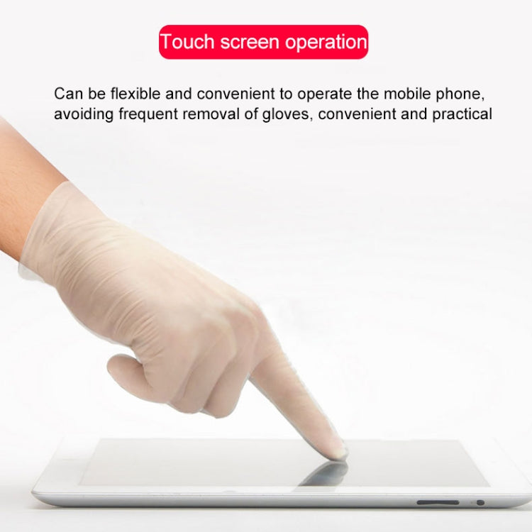 100隻一賣 一次性PVC檢查手套家用透明可觸屏防護手套，尺寸：S