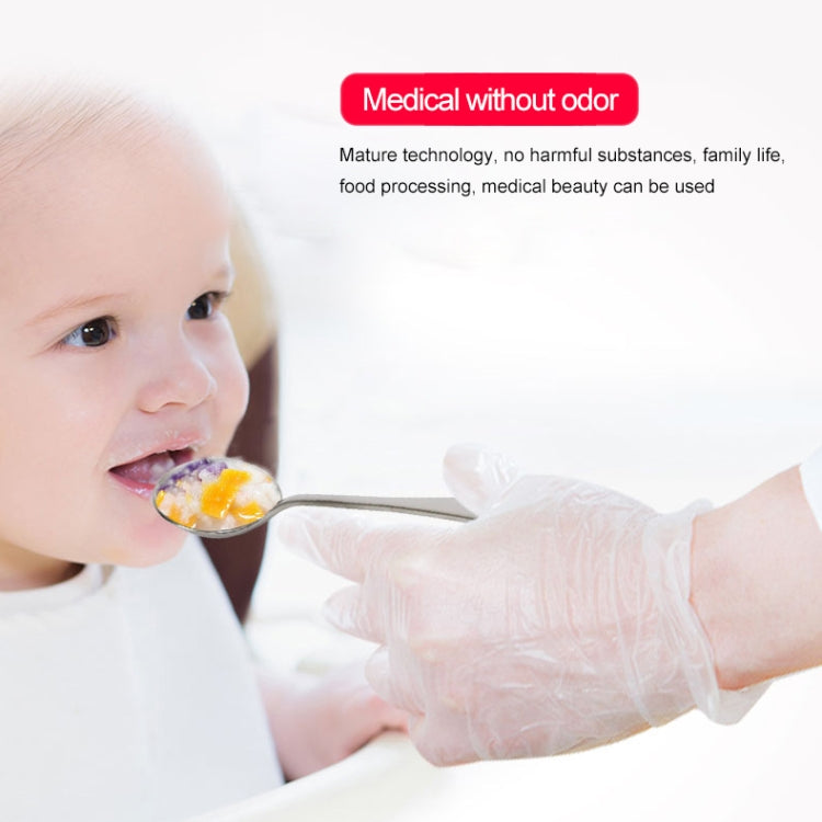 100隻一賣 一次性PVC檢查手套家用透明可觸屏防護手套，尺寸：S