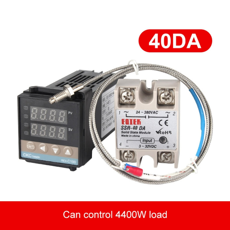REX-C100溫控器＋熱電偶＋SSR-40 DA固態繼電器智能溫控套裝