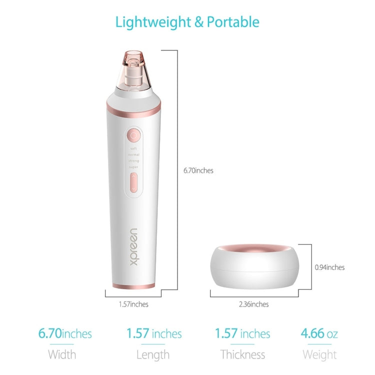 XPREEN XPRE037 無線充電去黑頭粉刺儀 毛孔清潔美容儀  帶4個探頭&LED照明