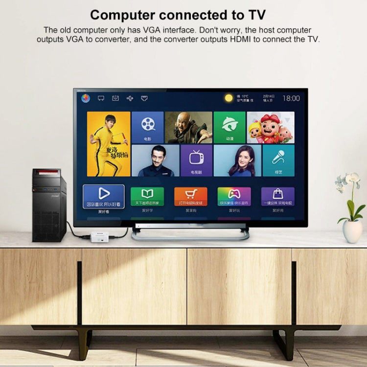 HOWEI HW-2107 VGA to HDMI轉換適配器 ABS塑料殼