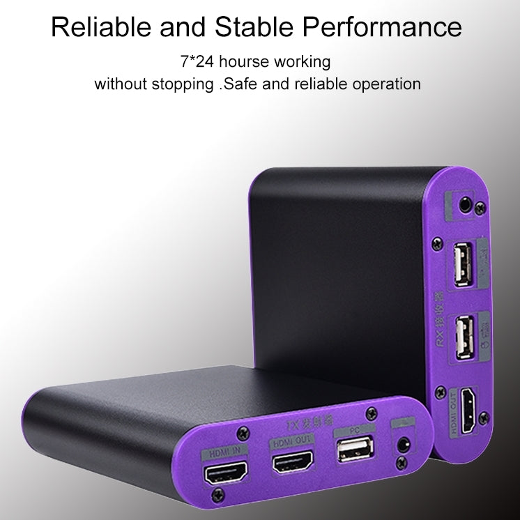 CAT872-KVM HDMI延長器網線延長器 帶USB口帶KVM功能 傳輸距離:200米