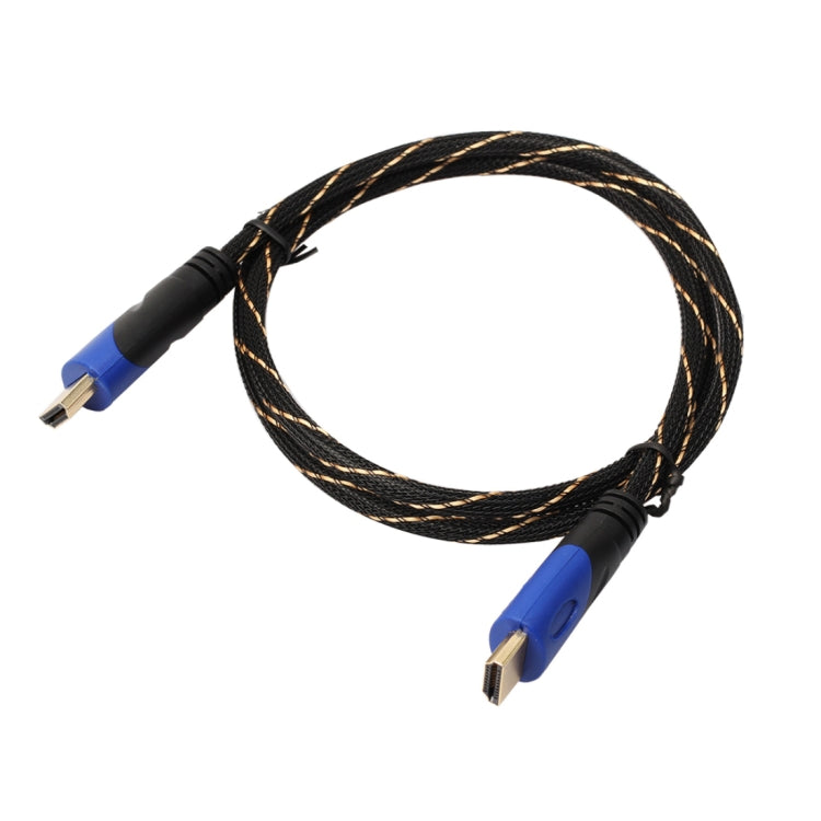 0411  1米藍黑頭 HDMI 1.4版本公對公視頻連接線
