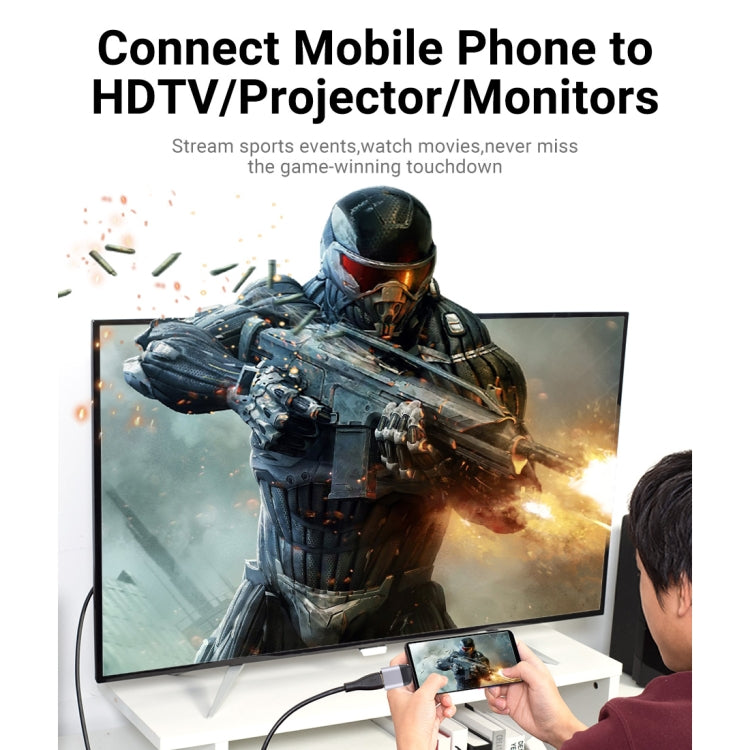 Type-C公頭 轉 HDMI 2.0版轉接頭 支持3D視效