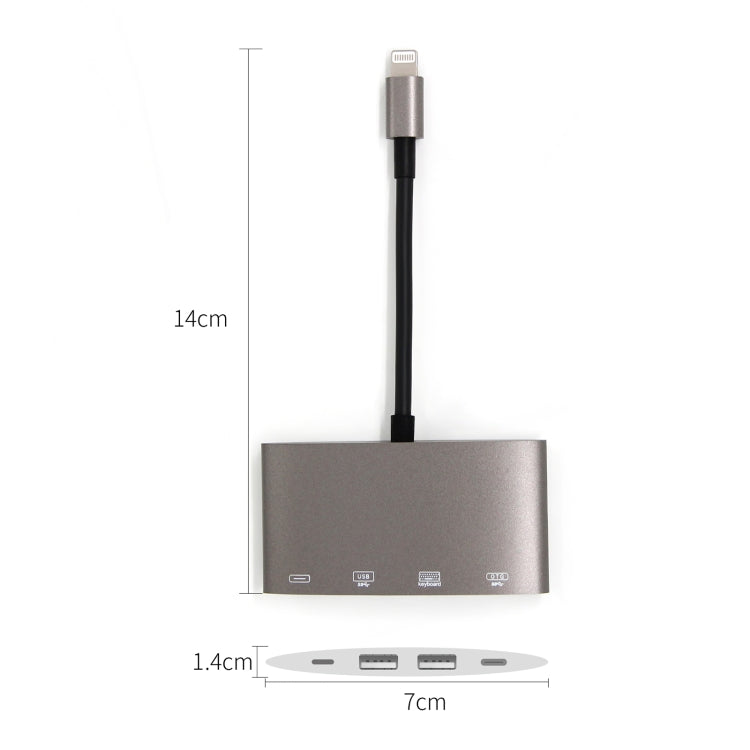 1040KEY 8 Pin轉USB+Type-C+OTG多功能轉換器