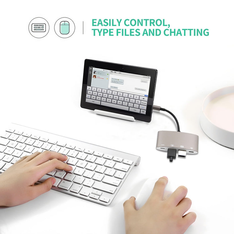 1040KEY 8 Pin轉USB+Type-C+OTG多功能轉換器