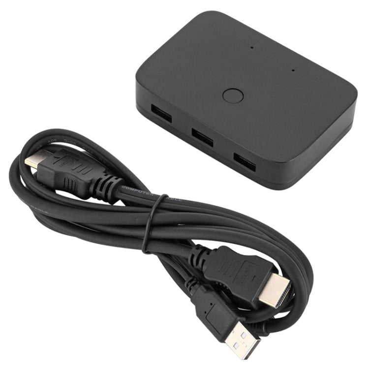 4Kx2K KVM HDMI USB二進一出切換器