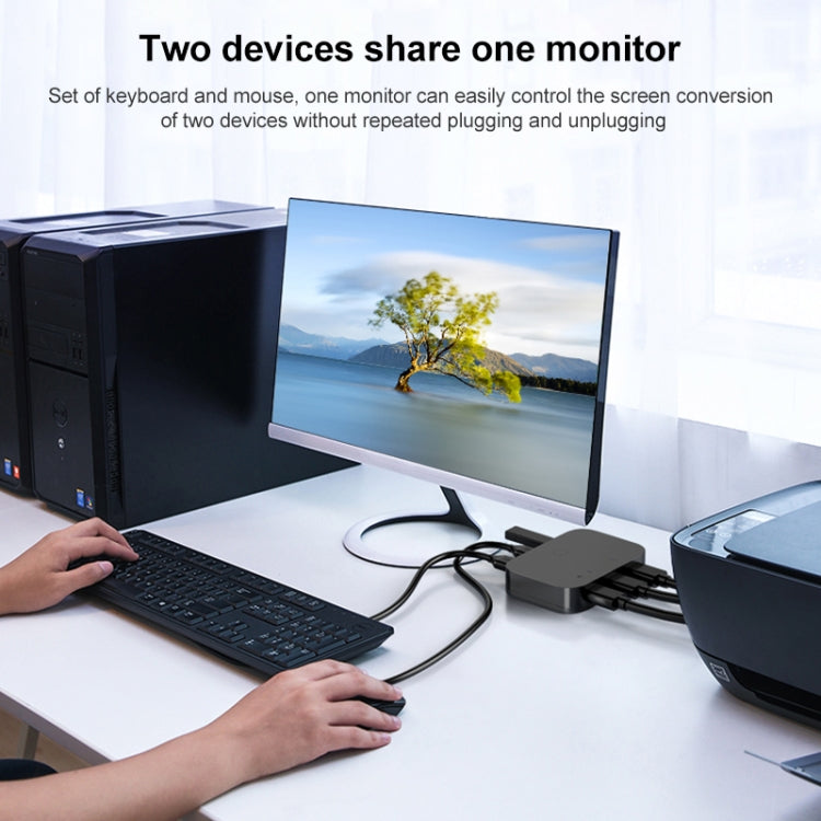 4Kx2K KVM HDMI USB二進一出切換器