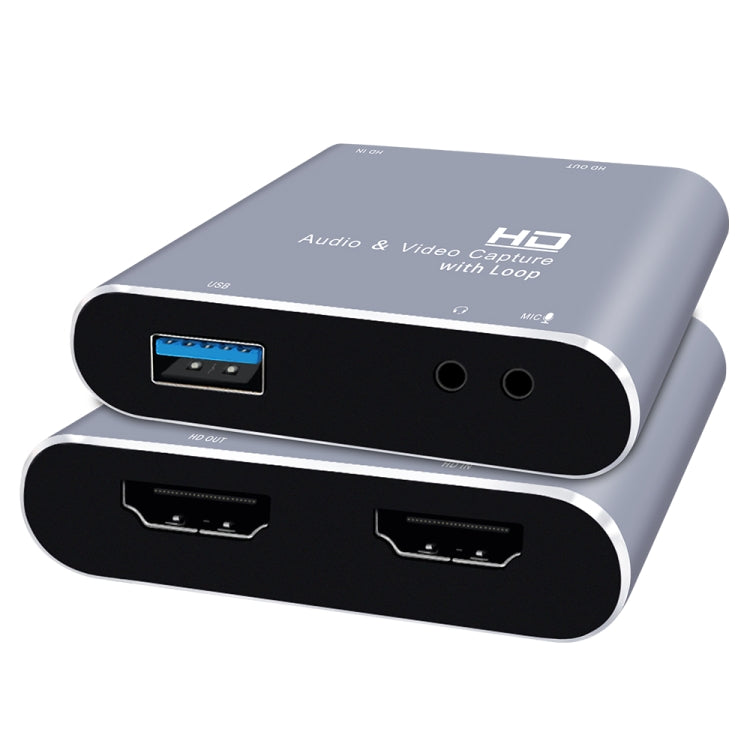 Z37 HDMI母頭+MIC接口 轉 HDMI母頭+音頻+USB音/視頻採集卡