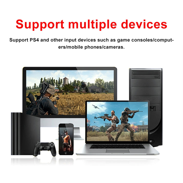 Z37 HDMI母頭+MIC接口 轉 HDMI母頭+音頻+USB音/視頻採集卡