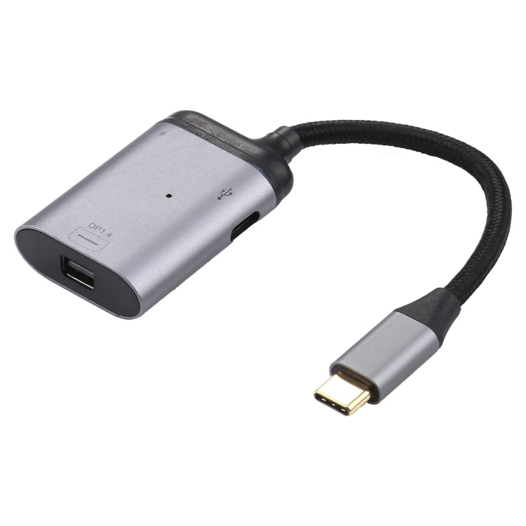 4K Type-C 轉 迷你DisplayPort1.4 PD 數據傳輸轉接線