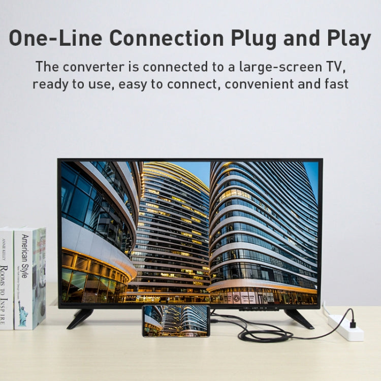 9572A USB供電 Type-C轉HDMI 4K 鋁合金同屏線，線長：1.8m