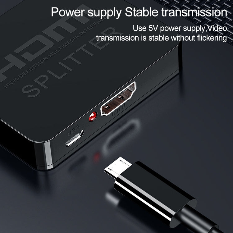 迷你HDMI一分二分配器，支持3D，高清4Kx2K