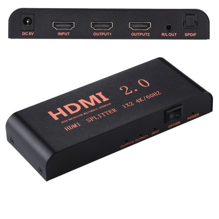 CY-041 1X2 HDMI 2.0 4K/60Hz分離器 歐規