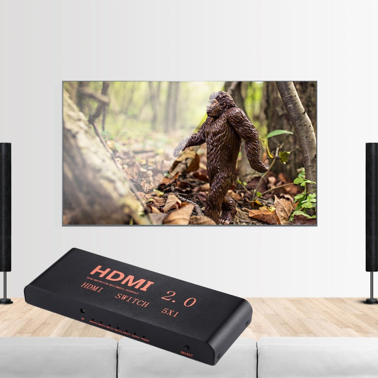 5X1 4K/60Hz HDMI 2.0切換器 帶遙控器 歐規
