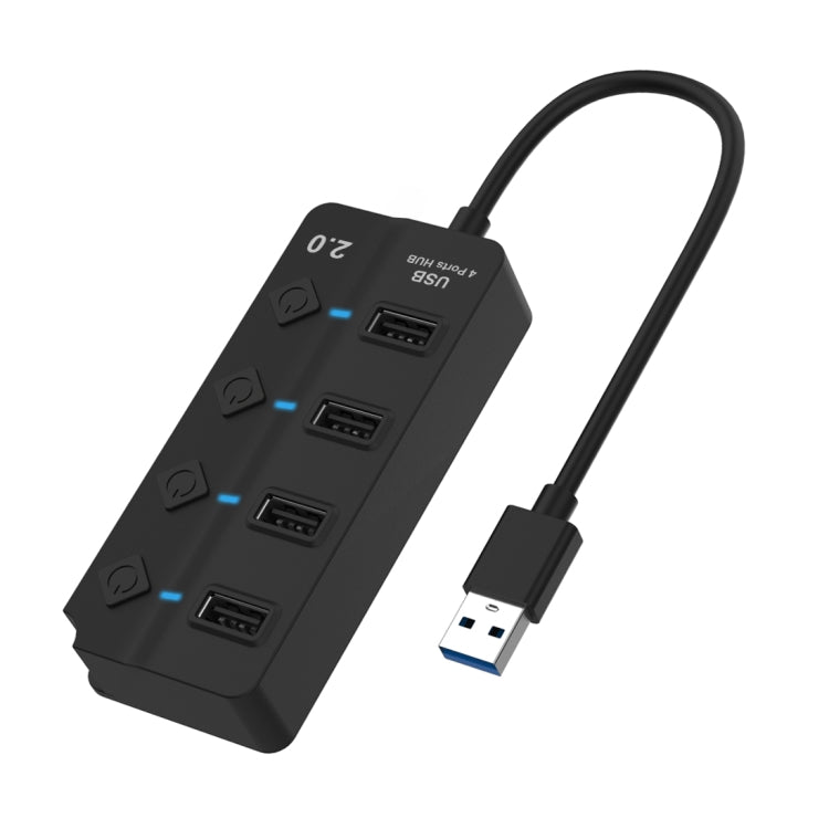 Onten 5301 USB 3.0公頭轉4個 USB 2.0母頭分線器帶獨立開關