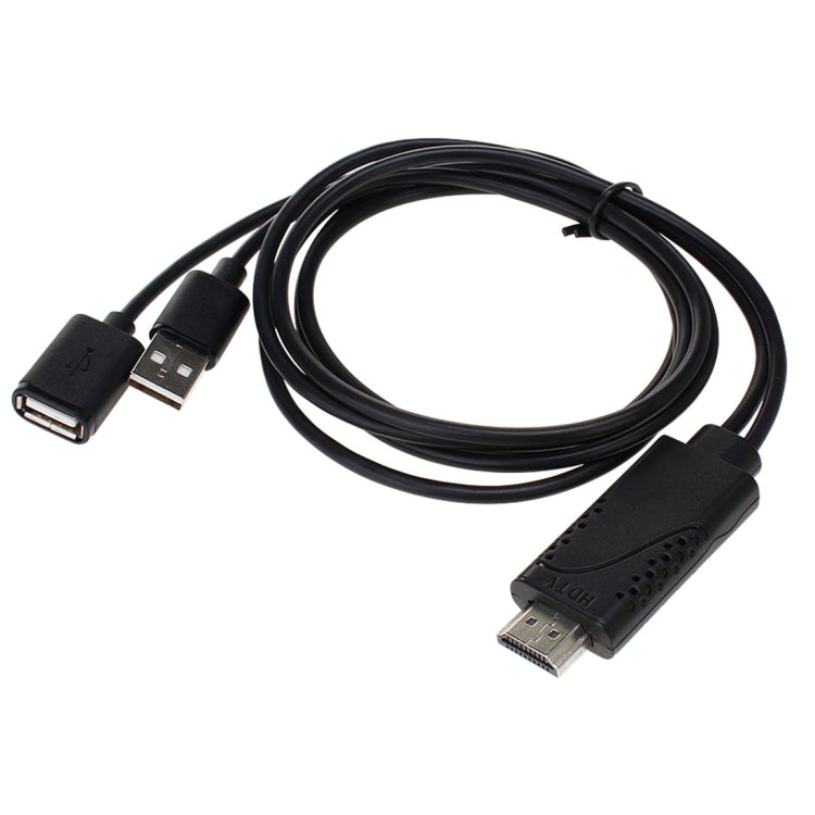 USB 公頭+ USB 2.0 母頭轉 HDMI HDTV手機同屏轉換器
