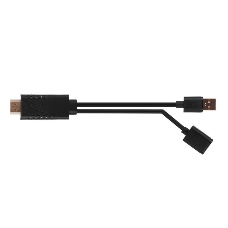 USB 公頭+ USB 2.0 母頭轉 HDMI HDTV手機同屏轉換器