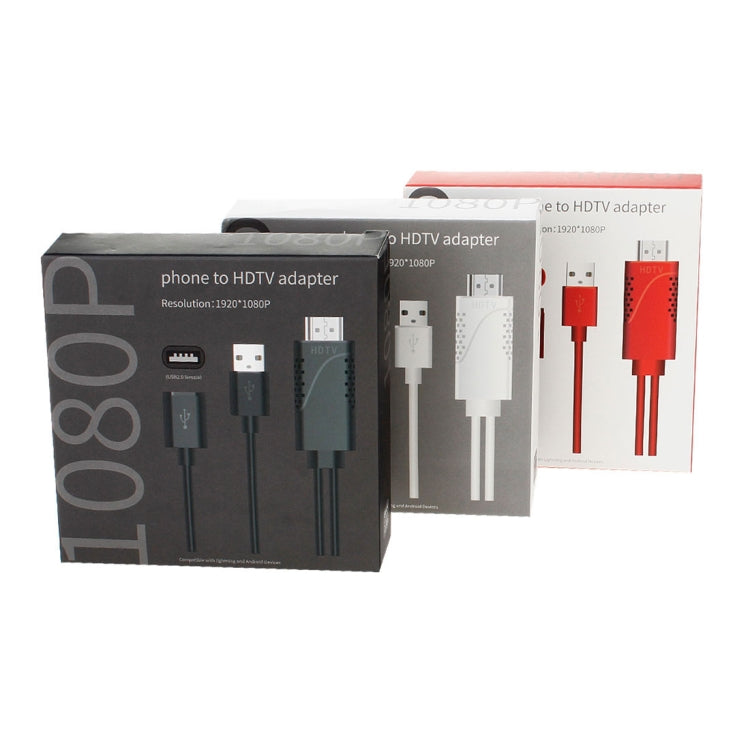 USB 公頭+ USB 2.0 母頭轉 HDMI HDTV手機同屏轉換器