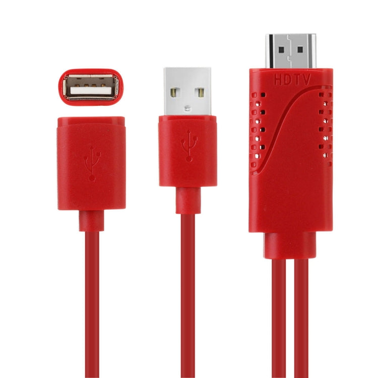 USB 公頭+ USB 2.0 母頭轉 HDMI HDTV手機同屏轉換器