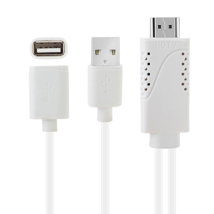 USB 公頭+ USB 2.0 母頭轉 HDMI HDTV手機同屏轉換器