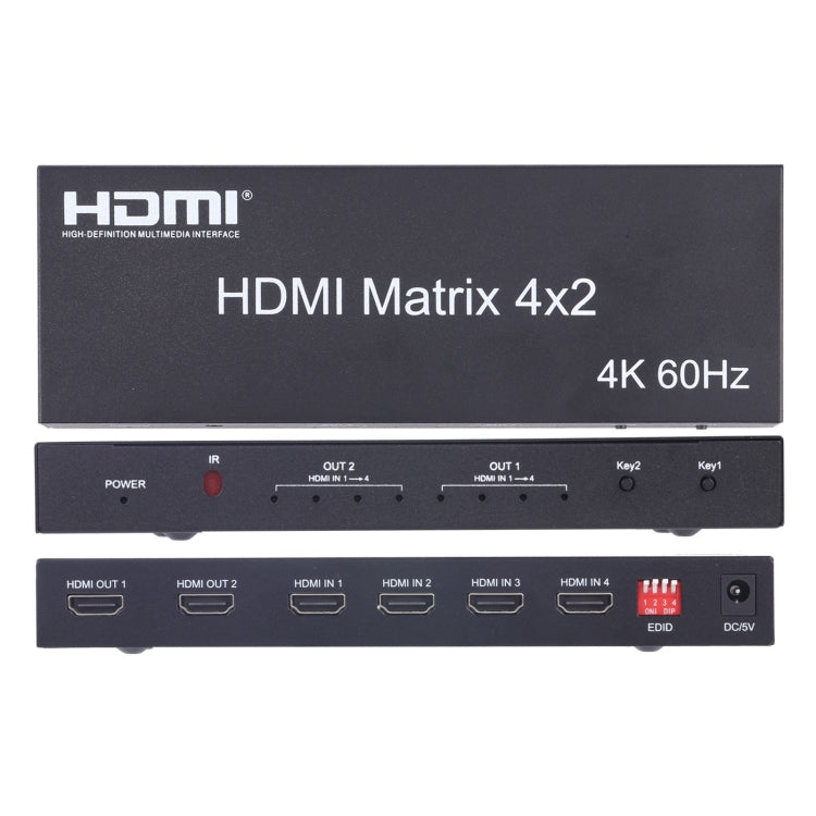 4x2 HDMI 矩陣切換器, 四進二出 支持 ARC / MHL / 4Kx2K / 3D